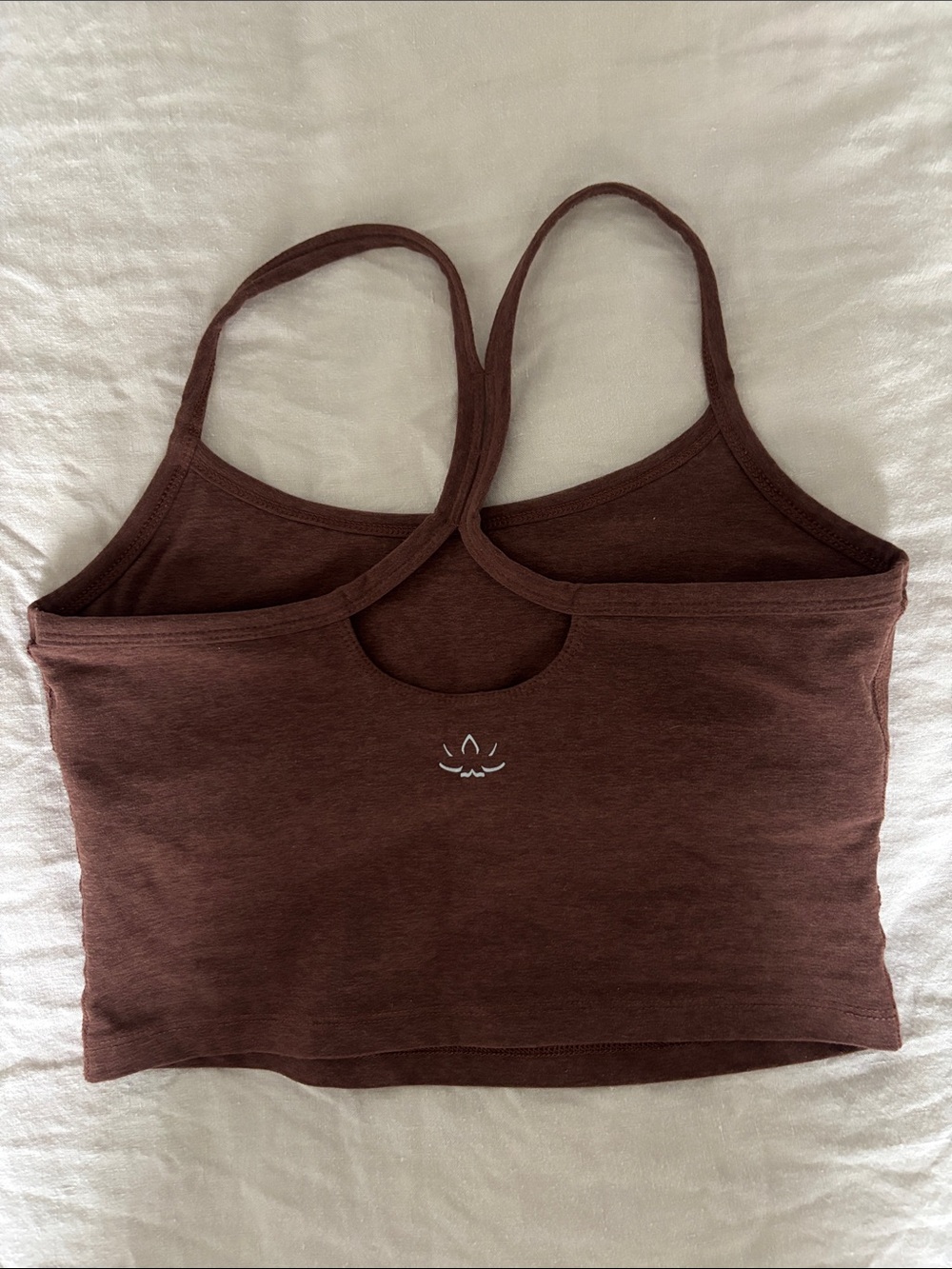 Beyond Yoga Brown Cropped Strappy Tank Top